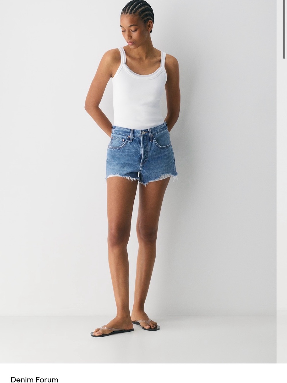 Denim Forum The '90s Vintage Cut-Off Denim Short